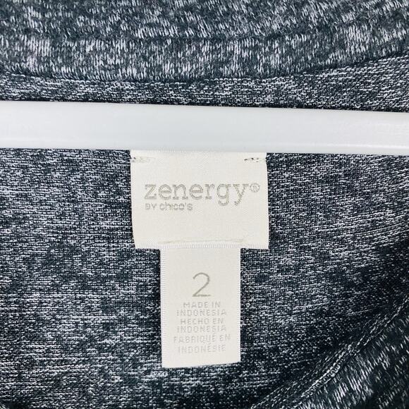 Chico's Size Large 12 2 Zenergy Stud Embellished Cowl Neck Sweater Black - Picture 5 of 7